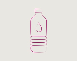 Ikona - Fľaša na vodu pre dostatočný príjem nealkoholických nápojov na prevenciu trombózy